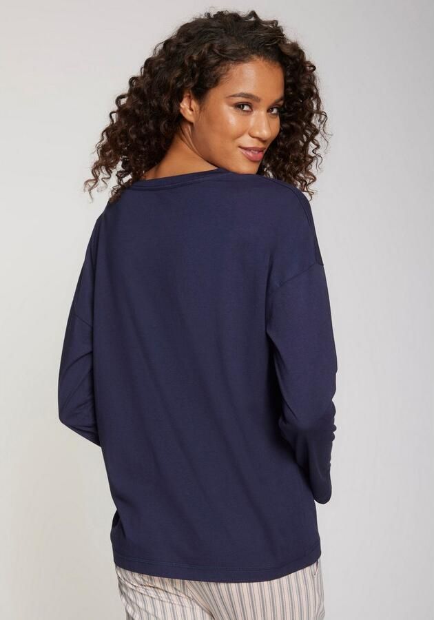 Vivance Dreams Shirt met lange mouwen met kleine print op de borst - Foto 4