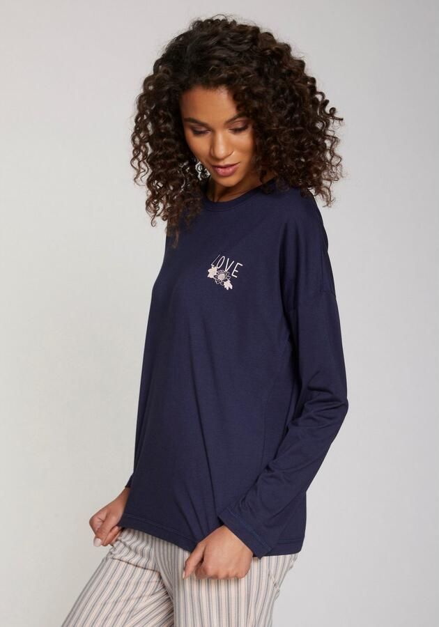 Vivance Dreams Shirt met lange mouwen met kleine print op de borst - Foto 5