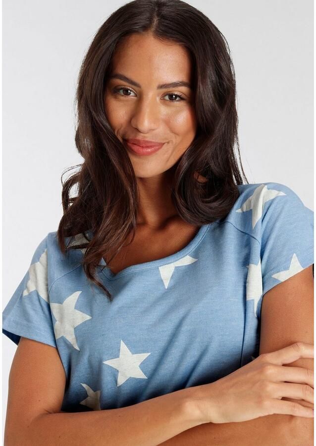 Vivance Dreams Shortama in een gemêleerde look met sterretjes (4-delig Set van 2) - Foto 2