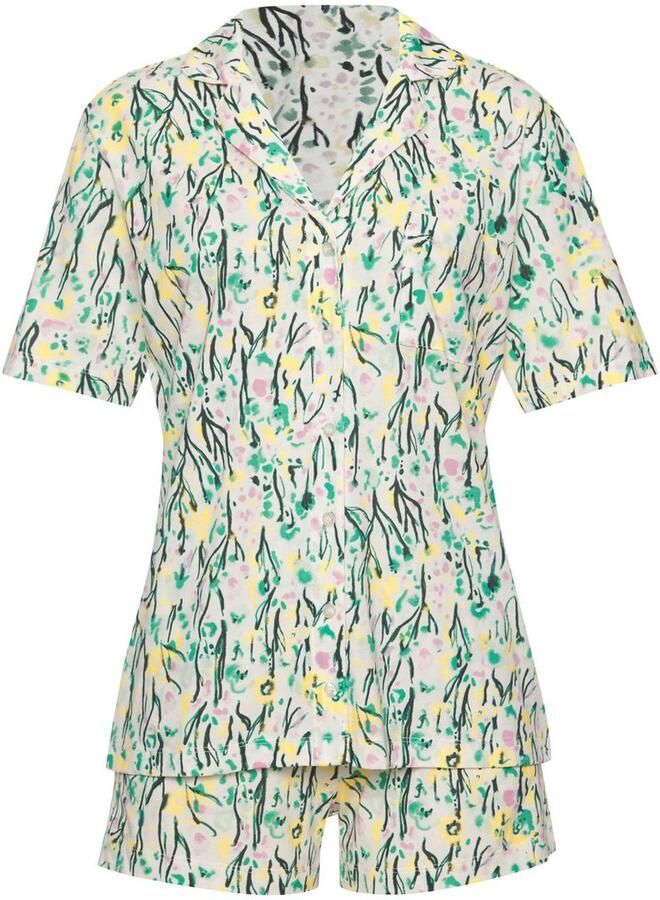 Vivance Dreams Shortama met aquarel patroon (2-delig)
