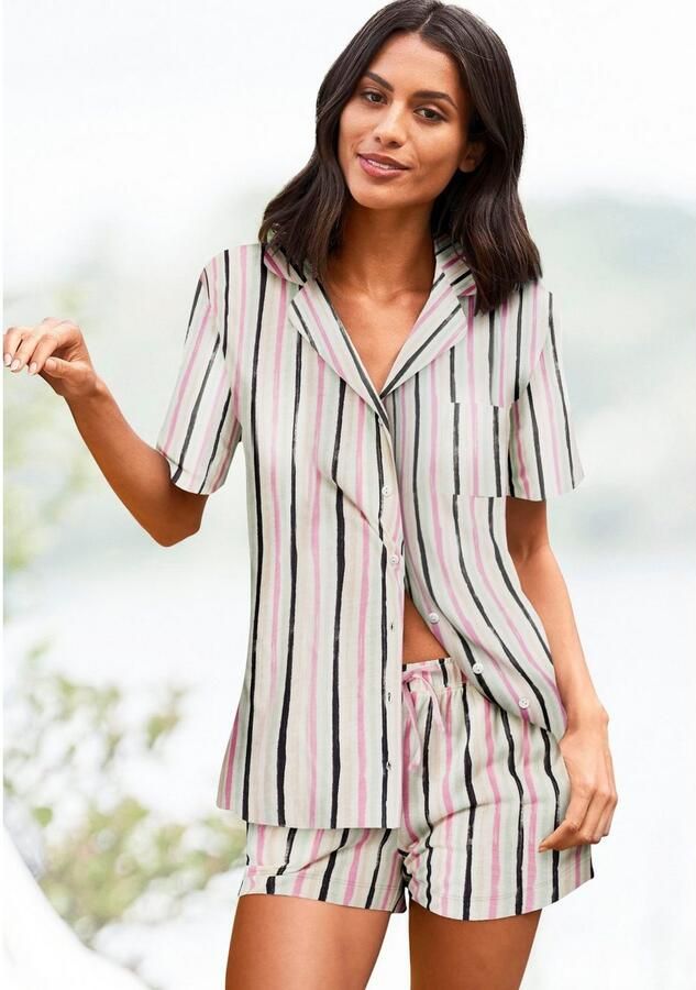 Vivance Dreams Shortama met aquarel patroon (2-delig) - Foto 5