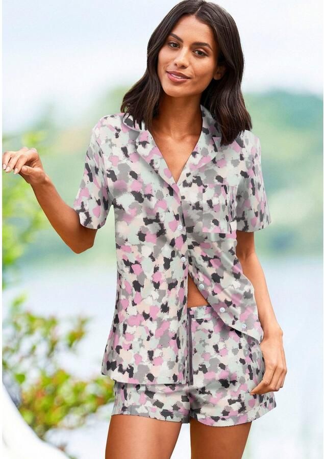 Vivance Dreams Shortama met aquarel patroon (2-delig) - Foto 4