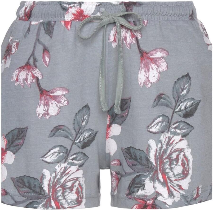 Vivance Dreams Shortama met bloemenprint (2-delig 1 stuk)