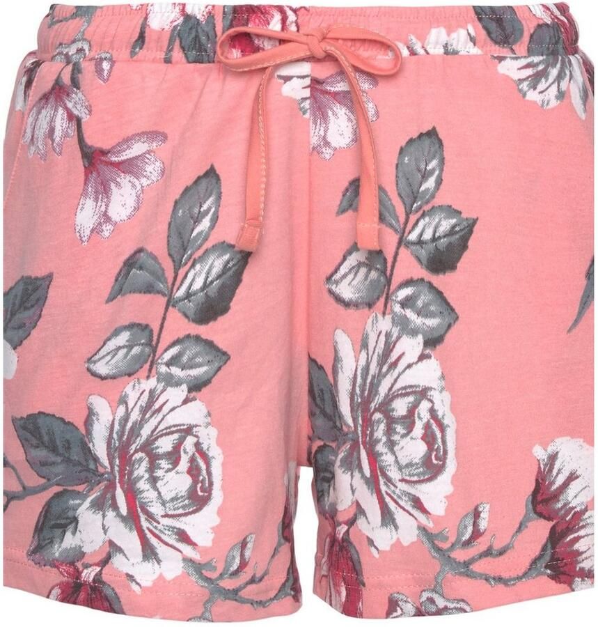 Vivance Dreams Shortama met bloemenprint (2-delig 1 stuk)