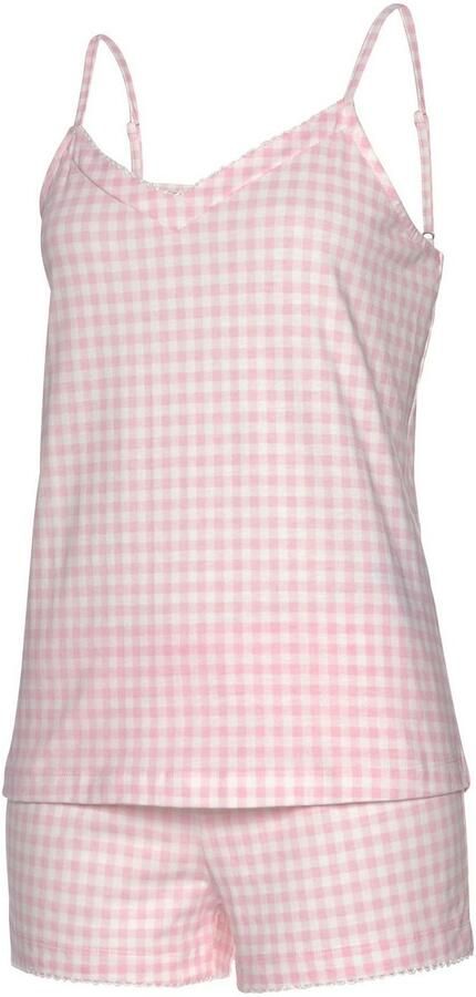 Vivance Dreams Shortama met een fijn motiefje en gehaakt randje (2-delig 1 stuk) - Foto 4