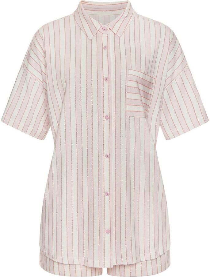 Vivance Dreams Shortama met fijn streepdessin (set 2-delig)