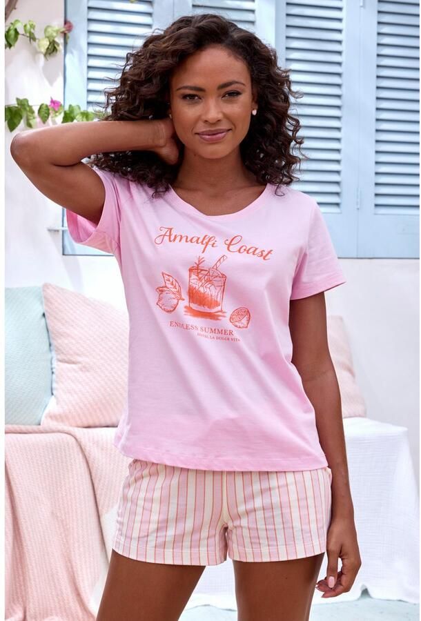 Vivance Dreams Shortama met fijn streepdessin (set 2-delig) - Foto 3