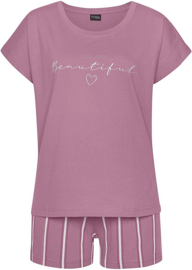 Vivance Dreams Shortama met frontprint (2-delig 1 stuk) - Foto 2