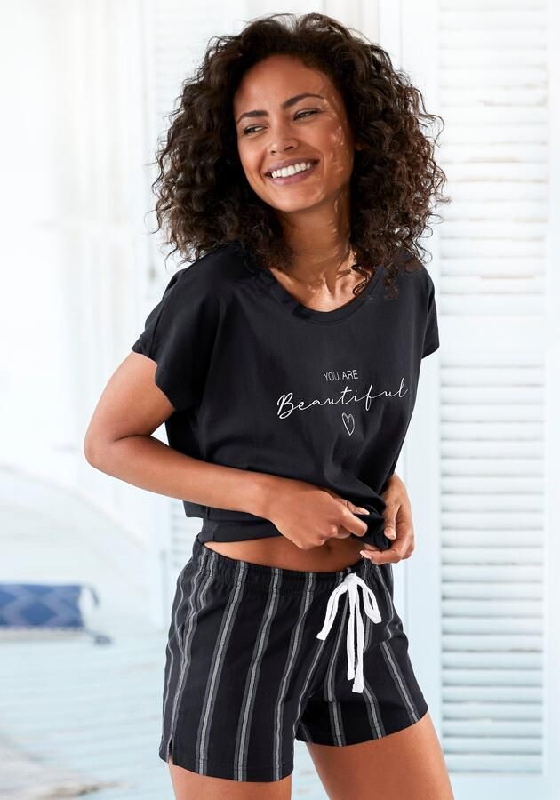 Vivance Dreams Shortama met frontprint (2-delig 1 stuk) - Foto 4