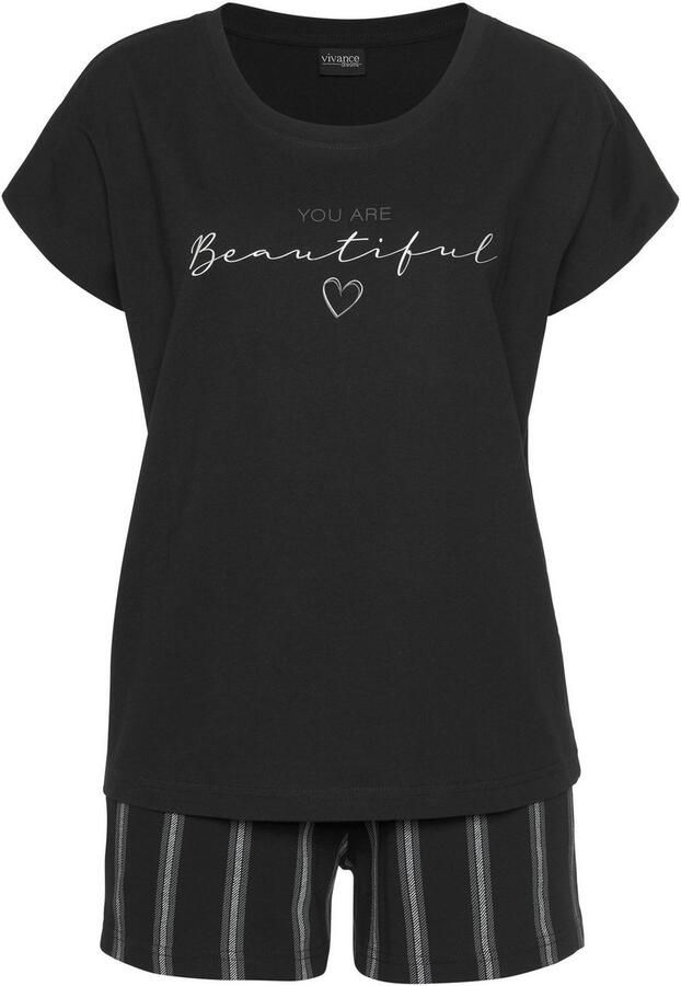 Vivance Dreams Shortama met frontprint (2-delig 1 stuk) - Foto 3