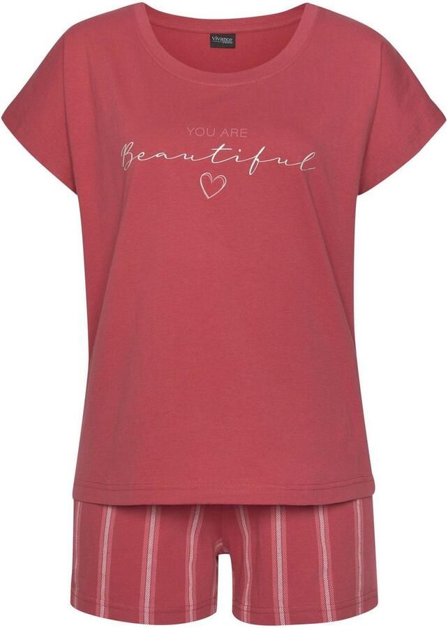 Vivance Dreams Shortama met frontprint (2-delig 1 stuk) - Foto 2