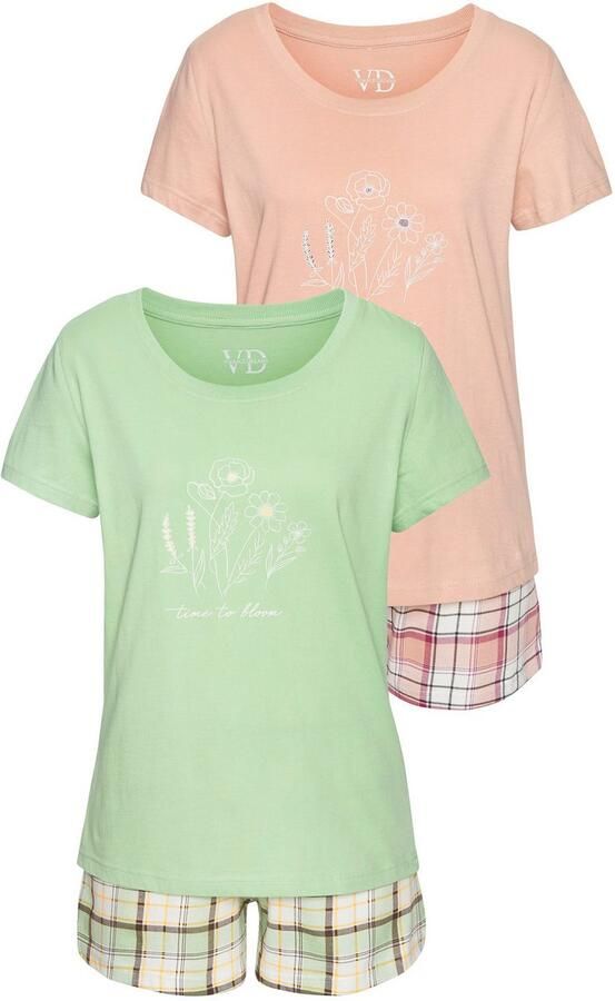 Vivance Dreams Shortama met geruite pyjamashorts (Set van 2) - Foto 7