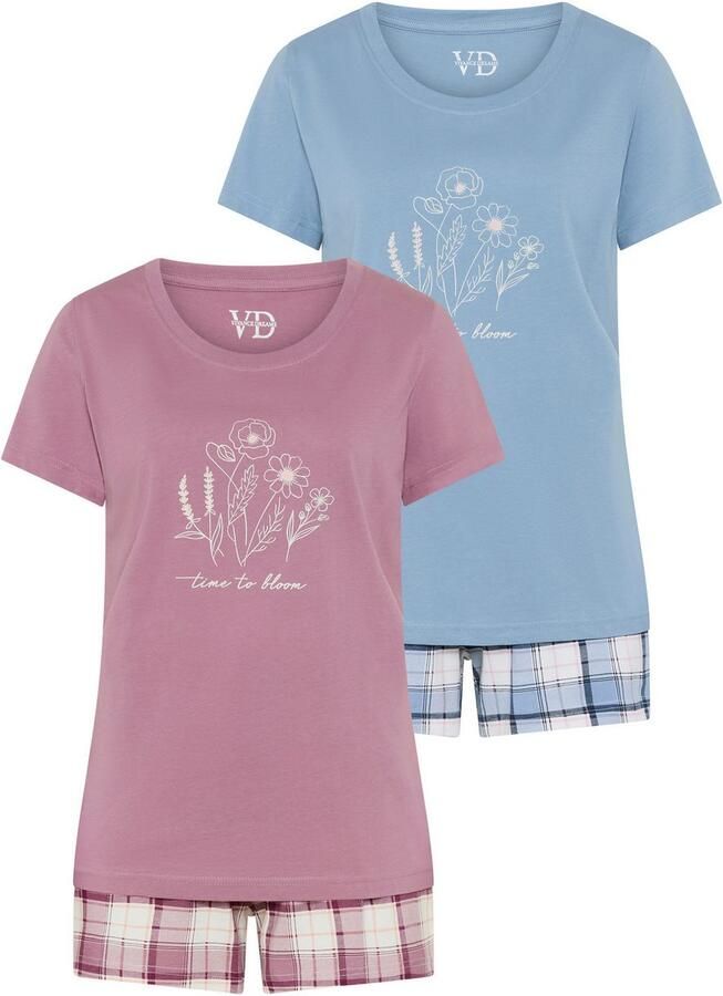 Vivance Dreams Shortama met geruite pyjamashorts (Set van 2) - Foto 2