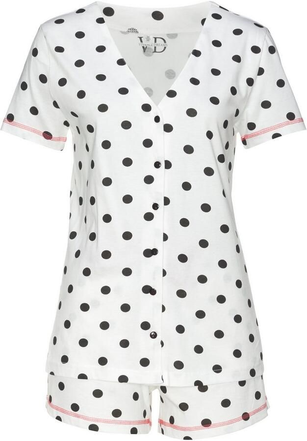 Vivance Dreams Shortama met grote punten en sterretjes (4-delig Set van 2) - Foto 5