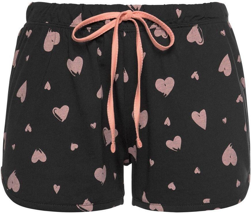 Vivance Dreams Shortama met hartjesmotief (2-delig 1 stuk)