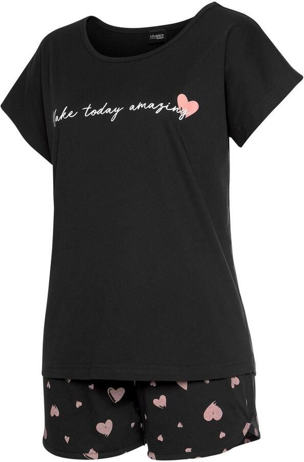 Vivance Dreams Shortama met hartjesmotief (2-delig 1 stuk) - Foto 4