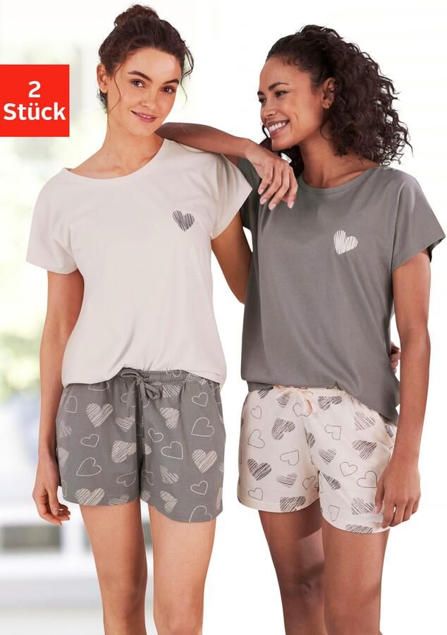 Vivance Dreams Shortama met leuke hartprint (Set van 2) - Foto 7