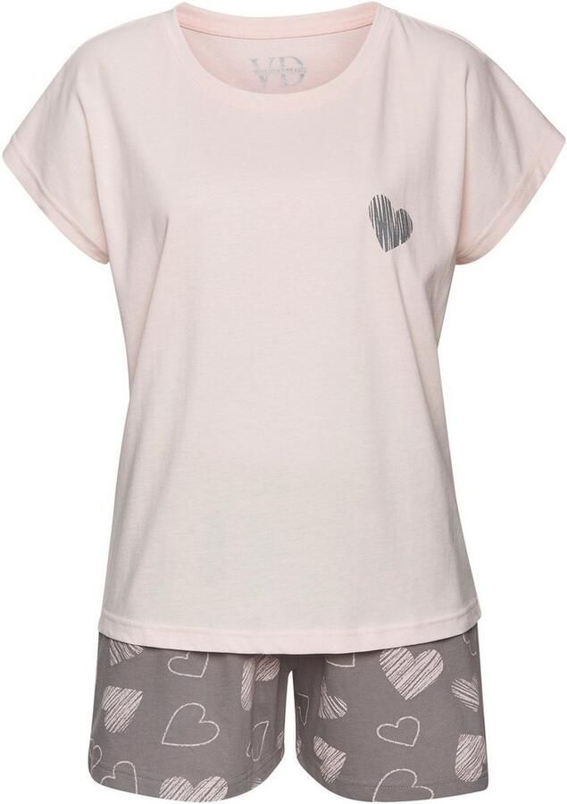 Vivance Dreams Shortama met leuke hartprint (Set van 2) - Foto 4