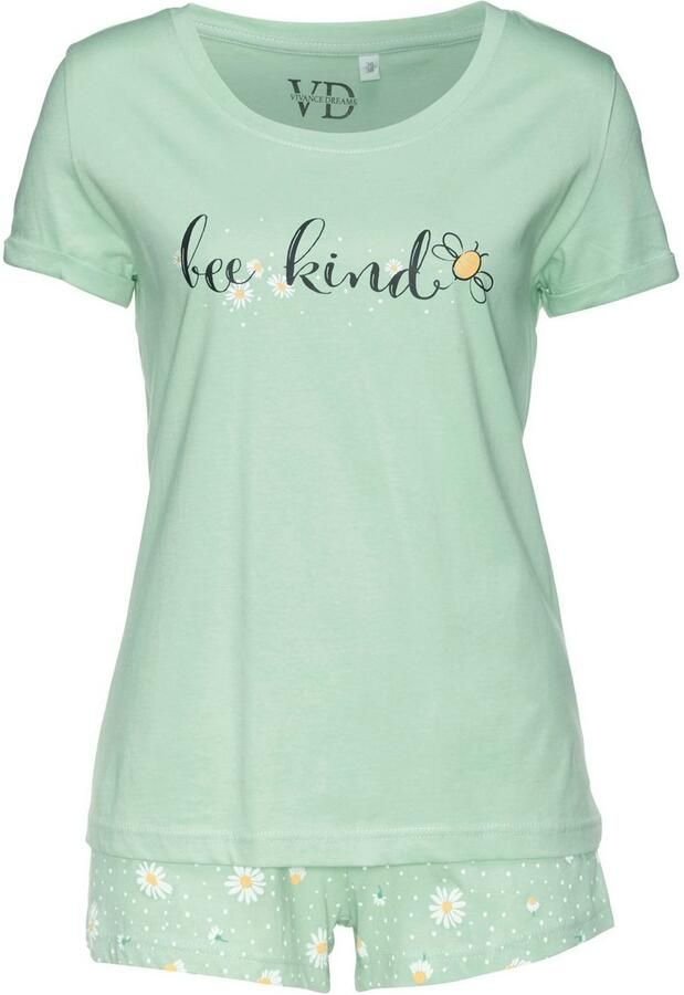 Vivance Dreams Shortama met madeliefje-print (2-delig 1 stuk) - Foto 4