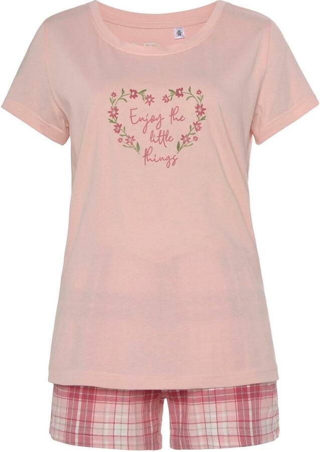 Vivance Dreams Shortama met ruit- en bloemenprint in een dubbelpack (4-delig Set van 2) - Foto 5