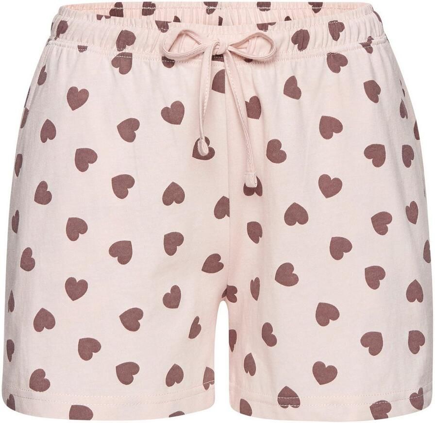 Vivance Dreams Shortama met schattig hartjespatroon (voordeelset 4-delig)