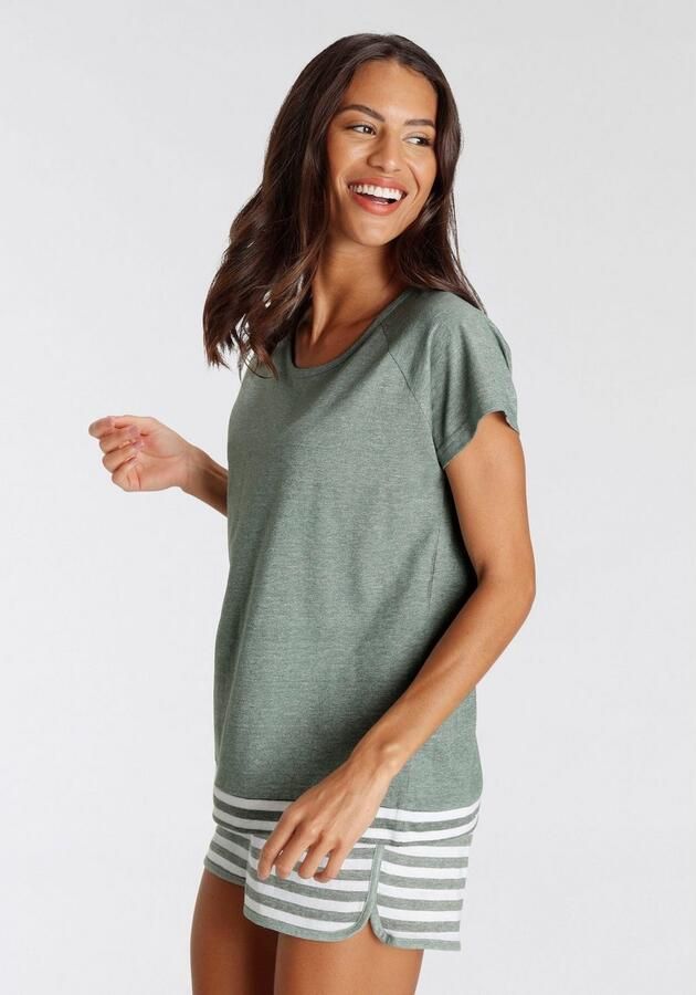 Vivance Dreams Shortama met strepen-details (2-delig) - Foto 4