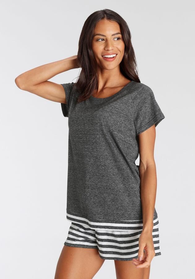 Vivance Dreams Shortama met strepen-details (2-delig) - Foto 6