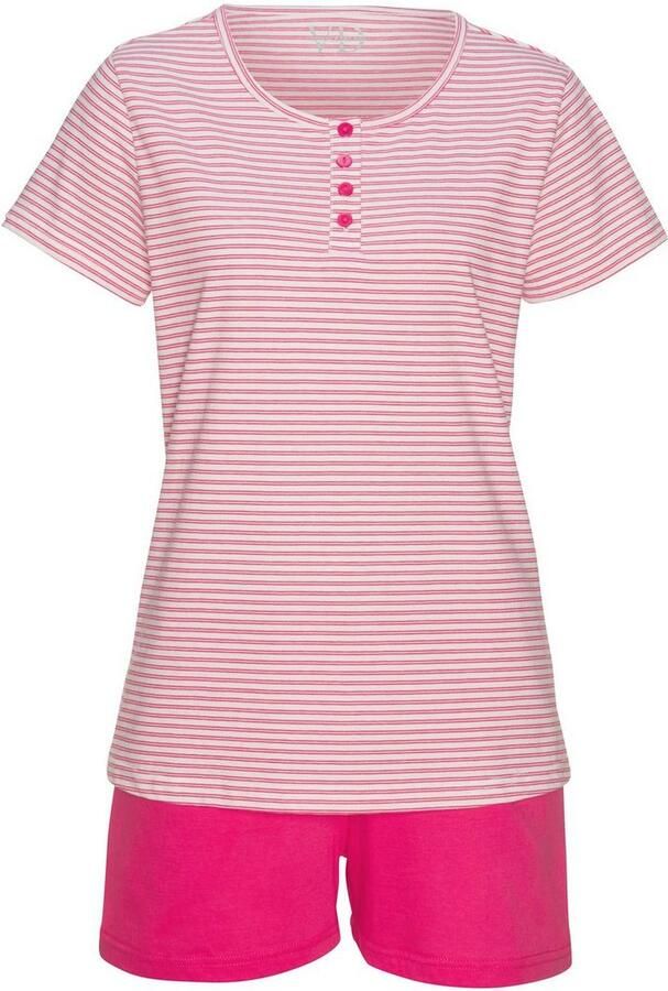 Vivance Dreams Shortama met strepen van voorgeverfd garen (set 2-delig) - Foto 5