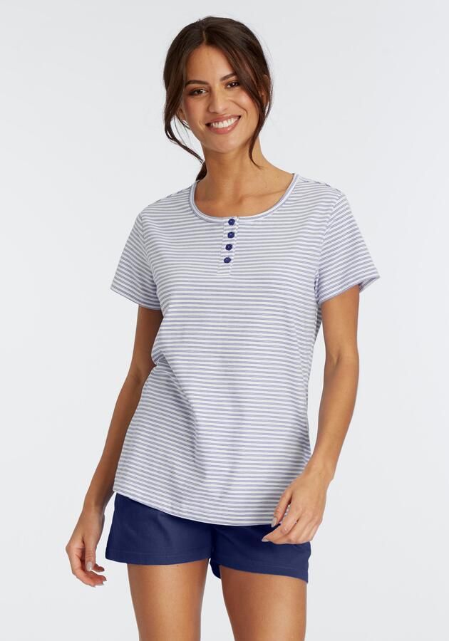 Vivance Dreams Shortama met strepen van voorgeverfd garen (set 2-delig) - Foto 5