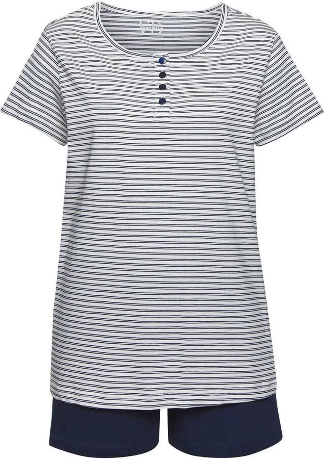 Vivance Dreams Shortama met strepen van voorgeverfd garen (set 2-delig) - Foto 3