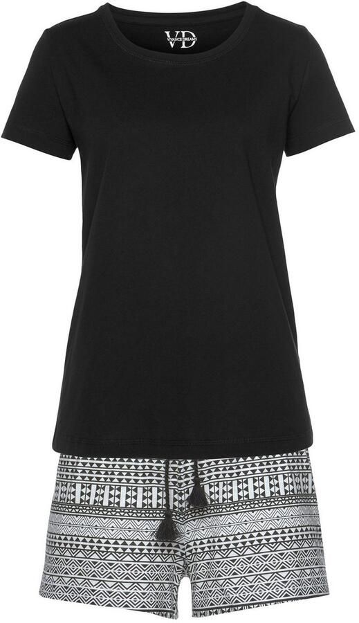 Vivance Dreams Shortama met zwart wit etnomotief (2-delig 1 stuk) - Foto 5