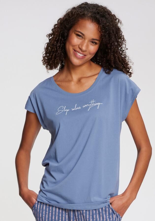 Lascana Regular fit T-shirt van viscosemix model 'Cozy Dreams' - Foto 4