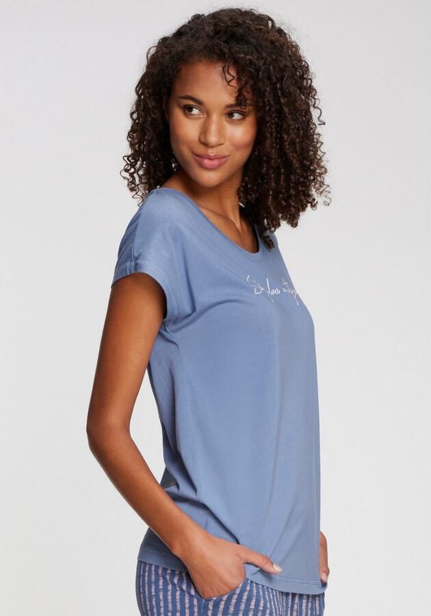 Lascana Regular fit T-shirt van viscosemix model 'Cozy Dreams' - Foto 3