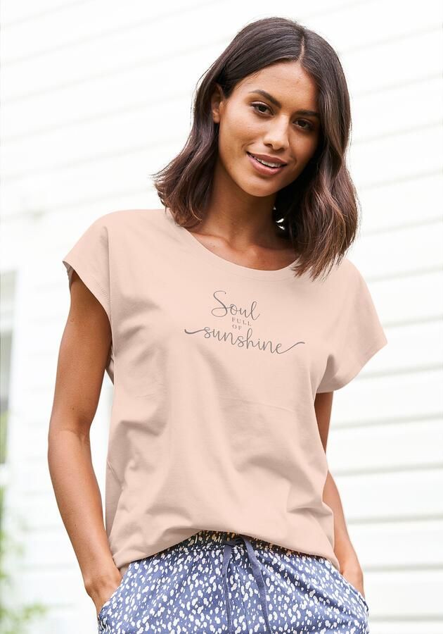 Lascana T-shirt met statementprint model 'Cozy Dreams' - Foto 7