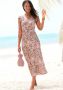 Vivance Maxi-jurk met bloemenprint en split jersey jurk zomerjurk strandjurk - Thumbnail 1