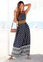 Vivance Maxi-jurk met print op de boorden en elastiek in de taille zomerjurk strandjurk - Thumbnail 1