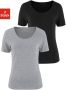 Vivance Shirt met korte mouwen elastische katoenkwaliteit (Set van 2) - Thumbnail 1