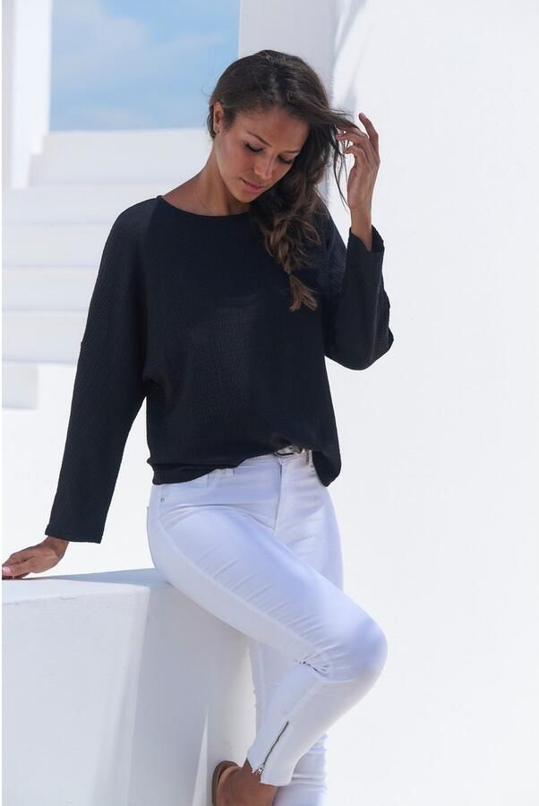 Vivance 2-in-1-shirt Om op te rollen van kreukvrije crêpe-kwaliteit - Foto 4