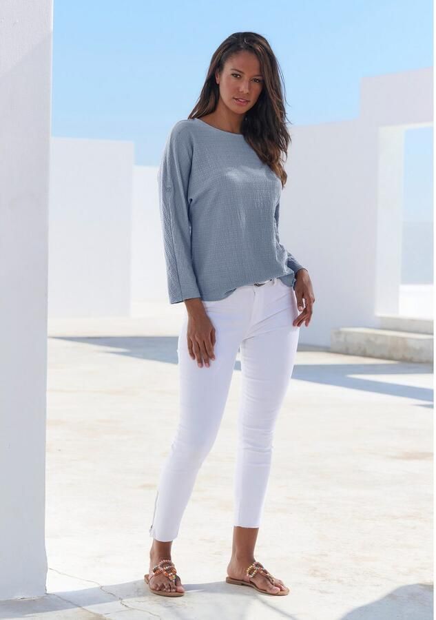 Vivance 2-in-1-shirt Om op te rollen van kreukvrije crêpe-kwaliteit - Foto 4