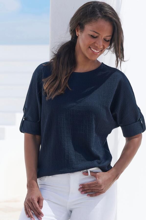 Vivance 2-in-1-shirt Om op te rollen van kreukvrije crêpe-kwaliteit - Foto 5