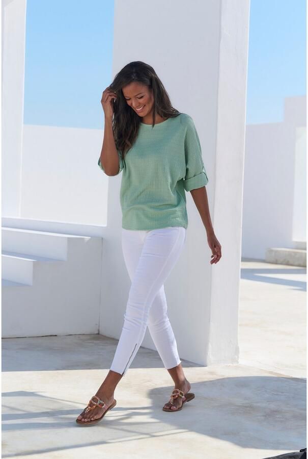 Vivance 2-in-1-shirt Om op te rollen van kreukvrije crêpe-kwaliteit - Foto 4