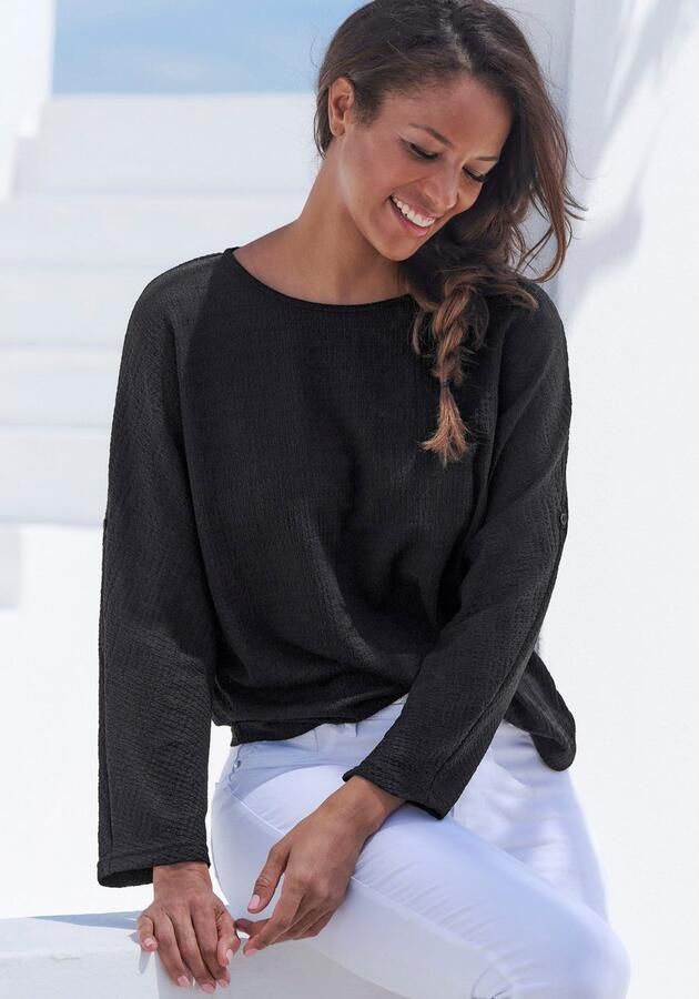 Vivance 2-in-1-shirt Om op te rollen van kreukvrije crêpe-kwaliteit - Foto 3