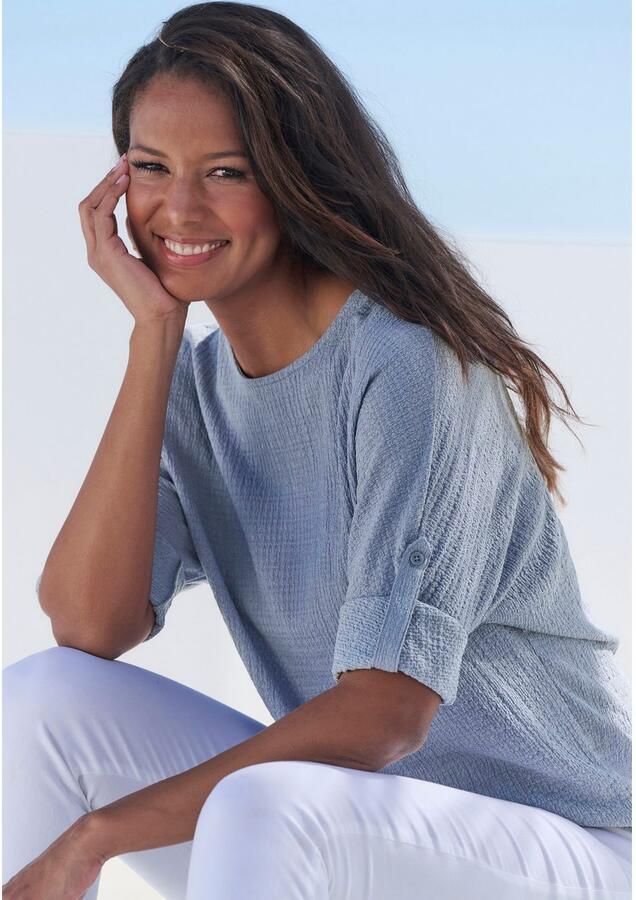 Vivance 2-in-1-shirt Om op te rollen van kreukvrije crêpe-kwaliteit - Foto 3