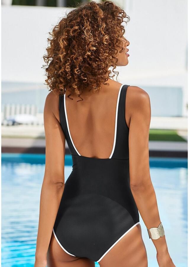 Vivance Badpak Lorena met detail voor en contrastkleurige piping - Foto 2