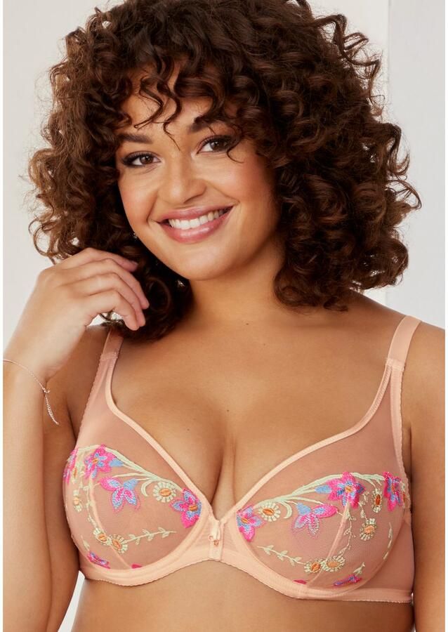 Vivance Beugel-bh met neonkleurige borduursel op de cup lingerie - Foto 2
