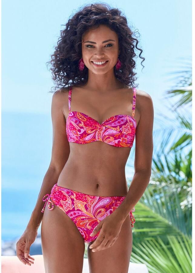 Vivance Beugelbandeau bikinitop Pretty met modieus paisley-patroon en wikkeloptiek - Foto 3