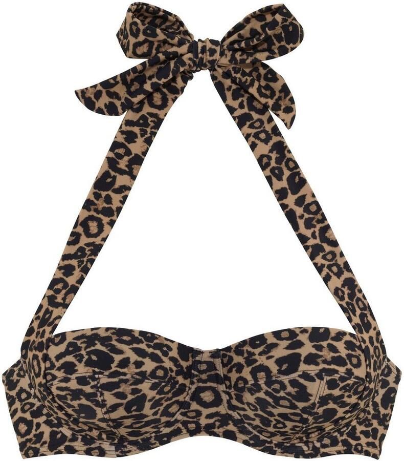 Vivance Beugelbandeau bikinitop Thora in modieuze leoprint