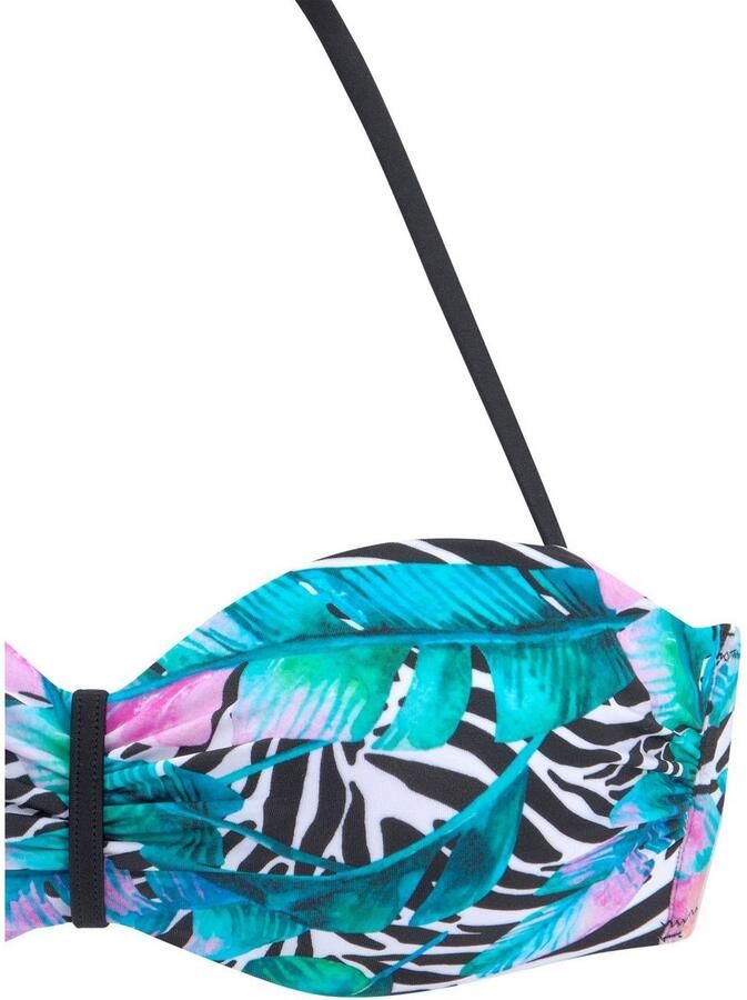 Vivance Beugelbikini in bandeaumodel met animal-print en unikleurige accenten