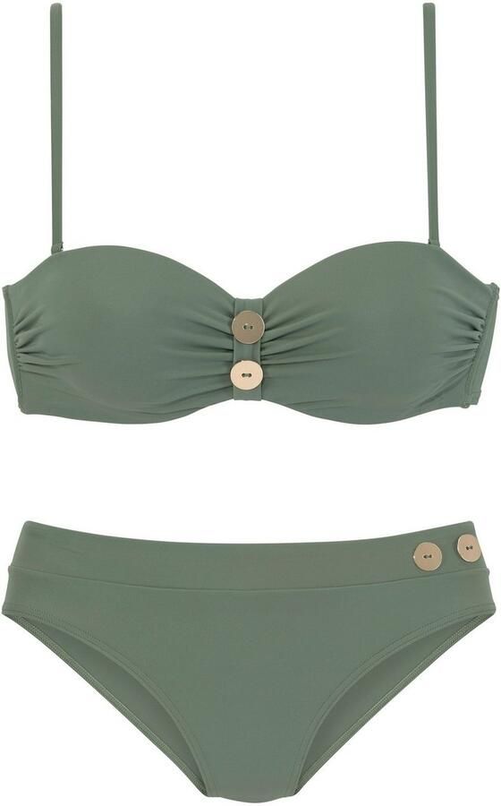 Vivance Beugelbikini in bandeaumodel met edele sierknopen