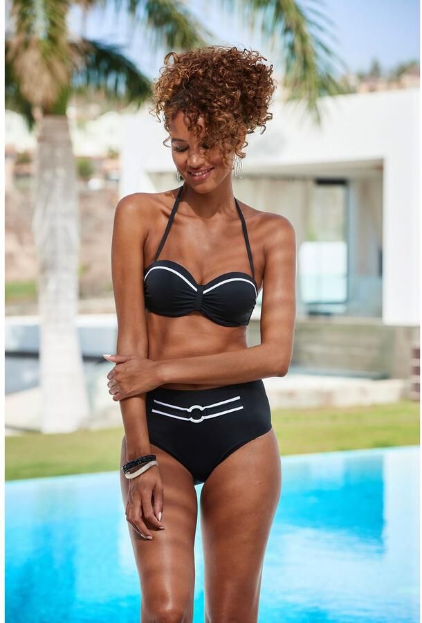 Vivance Beugelbikinitop in bandeaumodel Lorena met contrastkleurige paspels - Foto 8